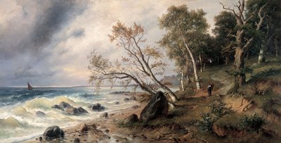 Baltic Sea Coast on the Island of Vilm by Friedrich Preller the Younger